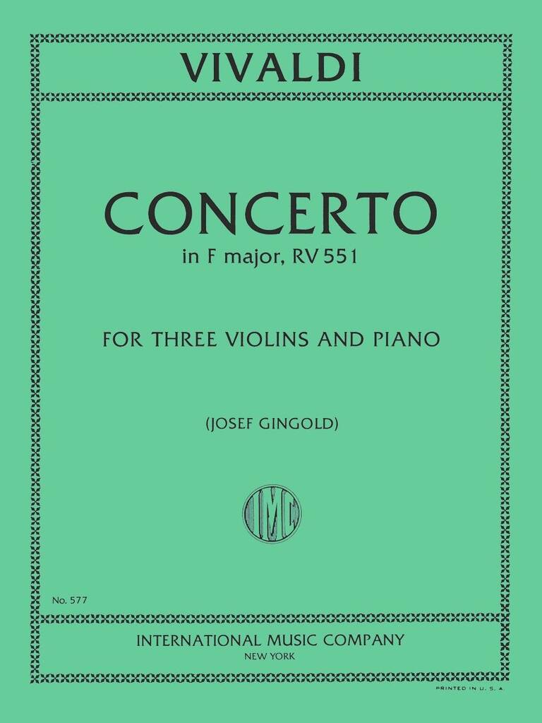 Concerto F Major Rv 551